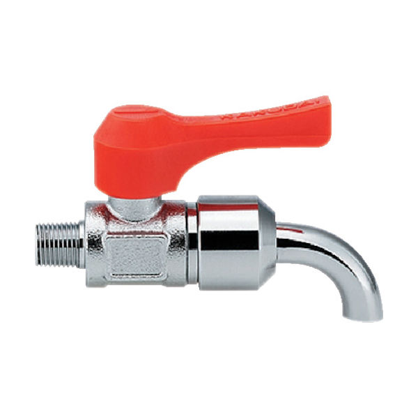 カクダイ KAKUDAI ミニチュアボールバルブ 呼び径(A)R3/8 全長69.0 オレンジ 651-907-10 1個 477-6917（直送品）