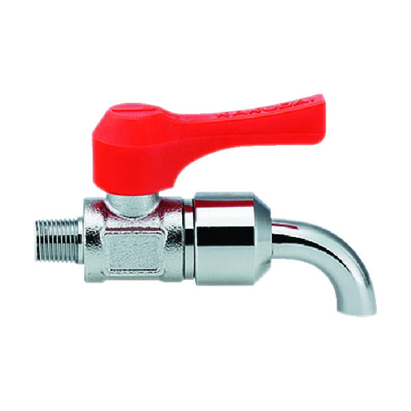 カクダイ KAKUDAI ミニチュアボールバルブ 呼び径(A)R1/8 全長69.0 オレンジ 651-907-3 1個 477-6925（直送品）