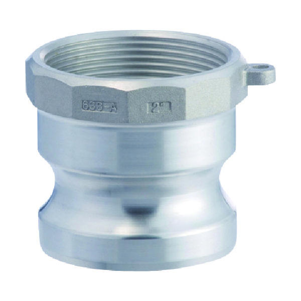 トヨックス カムロック アダプター メネジ アルミ 633ーAB 1ー1/2インチ AL 633-AB-1-1/2-AL 1個（直送品）