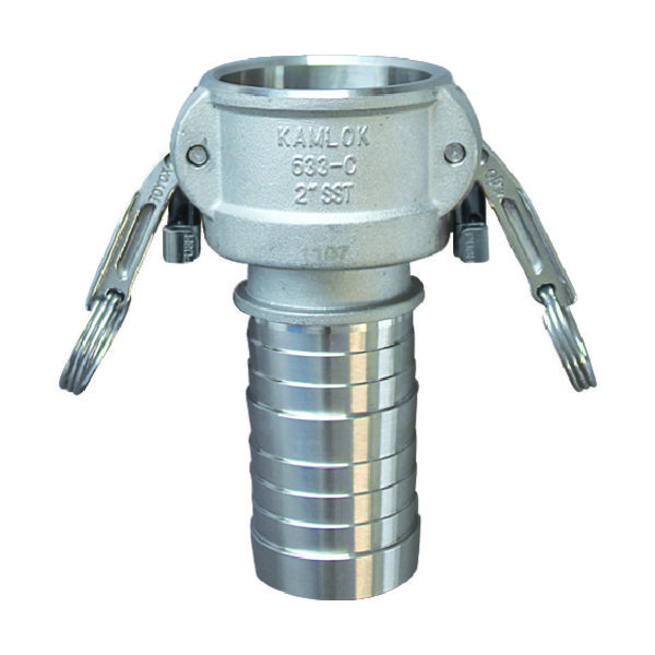 633ーCL カムロック ツインロックタイプカプラー ホースシャンク ステンレス 1ー1/4インチ SST 633-CL-1-1/4-SST（直送品）