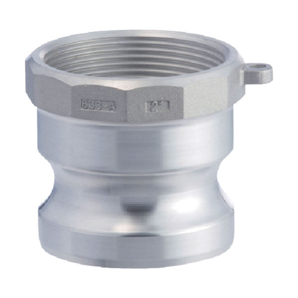 トヨックス カムロック アダプター メネジ アルミ 633ーAB 1ー1/4インチ AL 633-AB-1-1/4-AL 1個（直送品）