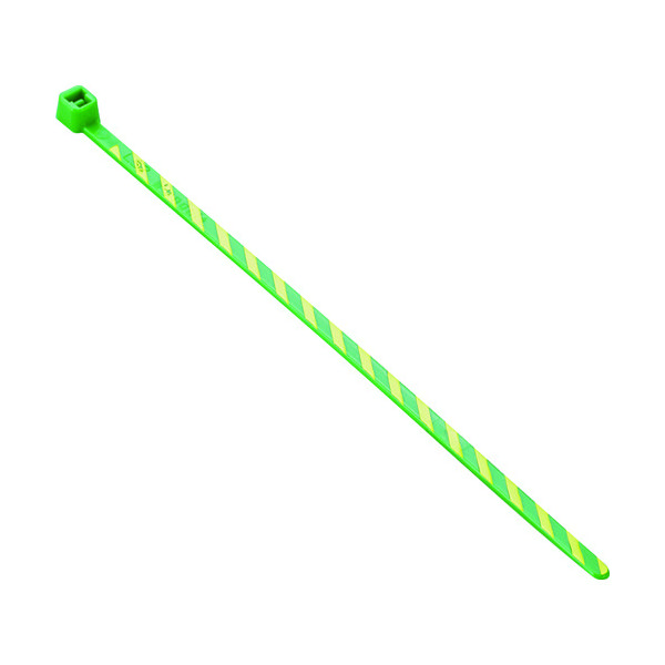 パンドウイット ストライプナイロン結束バンド 緑/黄 （50本入） PLT1M-L5-4 496-2451（直送品）