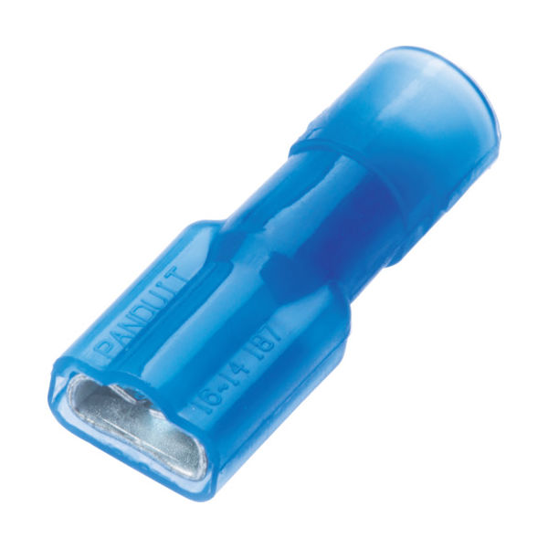 パンドウイット 圧着端子 差込型完全絶縁 メス型 AWG16~14 青 (100個入) DNF14-205FIB-C 1袋(100個)（直送品）