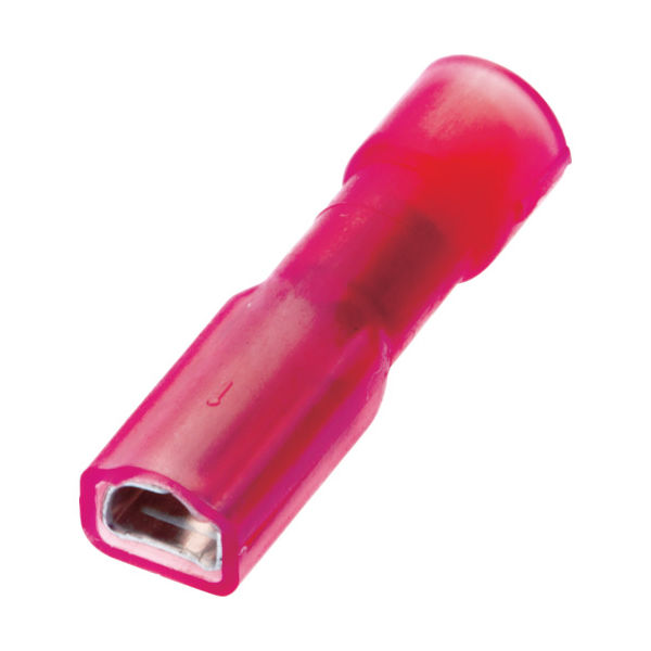 パンドウイット 圧着端子 差込型完全絶縁 メス型 AWG22~18 赤 (100個入) DNF18-188FIB-C 1袋(100個)（直送品）
