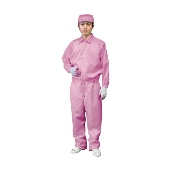 ブラストン ジャケット(衿付)ー桃ーM BSC-41001-P-M 1着 810-6446（直送品）