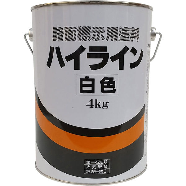 太洋塗料 ハイライン 白 4kg 73701200 1缶（直送品） - アスクル