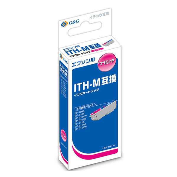 エプソン用 G&G 互換インク HBE-ITH-M マゼンタ （ITH-M互換） ITH（イチョウ）シリーズ（わけあり品）