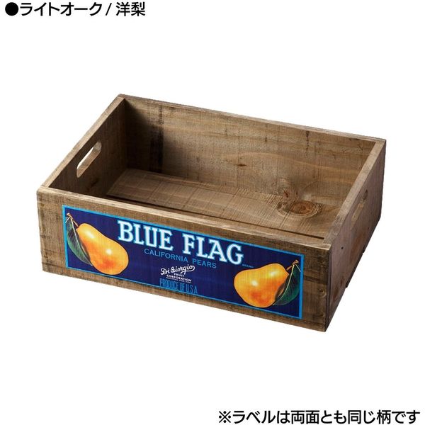 ダンデライオン　クレートラベルBOX （S）洋梨ラベル付　ライトオーク　119-50036　1台（直送品）