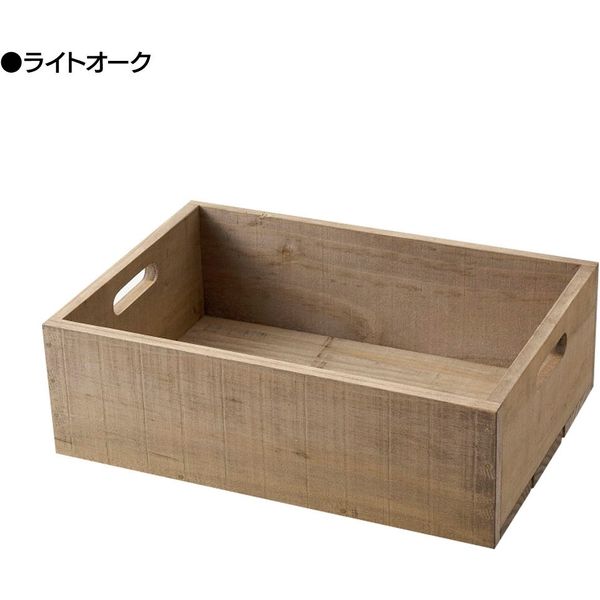 ダンデライオン　クレートBOX　(S)　ラベル無　ライトオーク　119-10424　1台（直送品）