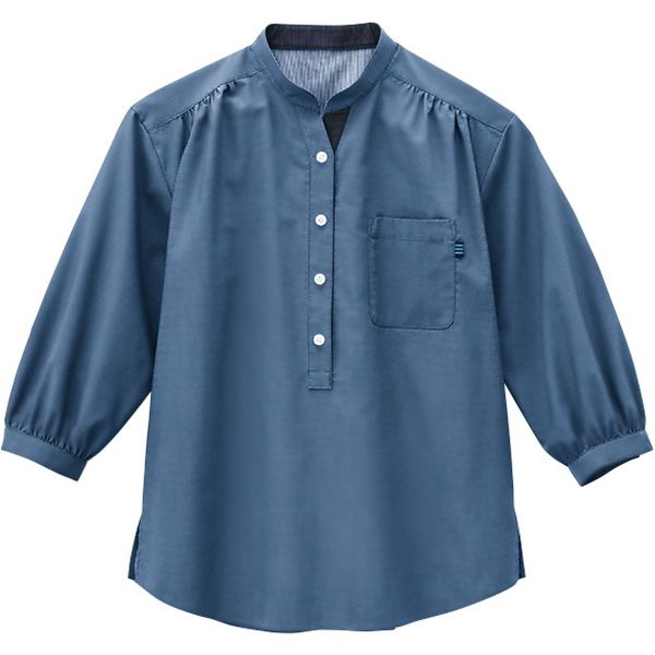 ボストン商会 スタンドカラーシャツ(七分袖) ブルー 9号 24242-15 2枚（直送品）