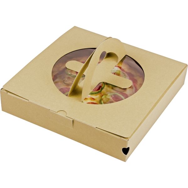 ヤマニパッケージ 手提ピザ箱 １０インチ クラフト 10-402 １ケース