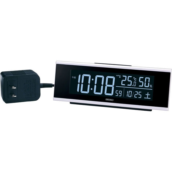 セイコータイムクリエーション C3シリーズ交流式 デジタル電波 置時計 DL307W 1個 幅174×奥行46×高さ63mm ホワイト枠 電波時計