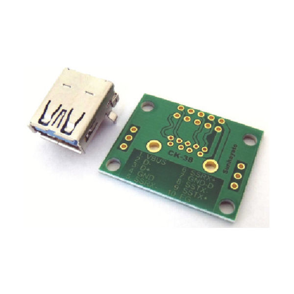 サンハヤト コネクタ変換基板 30.48×24.13mm CK38 1枚 816-3024（直送品）