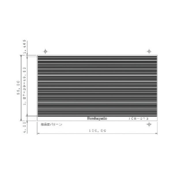 サンハヤト シール基板 1.27mmピッチFPC・FFCコネクタ用 ICB073 1枚 816-3102（直送品）
