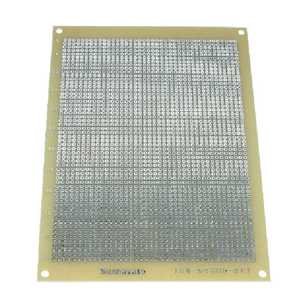 サンハヤト 鉛フリーユニバーサル基板 137×232mm 穴径1.0φ ICB-98G-PBF 1枚 816-3168（直送品）