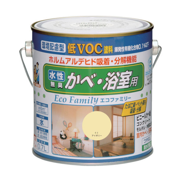 ニッペホームプロダクツ ニッぺ 水性エコファミリー 0.7L アイボリー HUM003ー0.7 4976124050343 1缶（直送品）