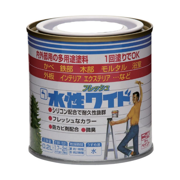 ニッペホームプロダクツ ニッぺ 水性フレッシュワイド 0.2L アイボリー HTA101ー0.2 HTA101-0.2 1缶 827-9402（直送品）