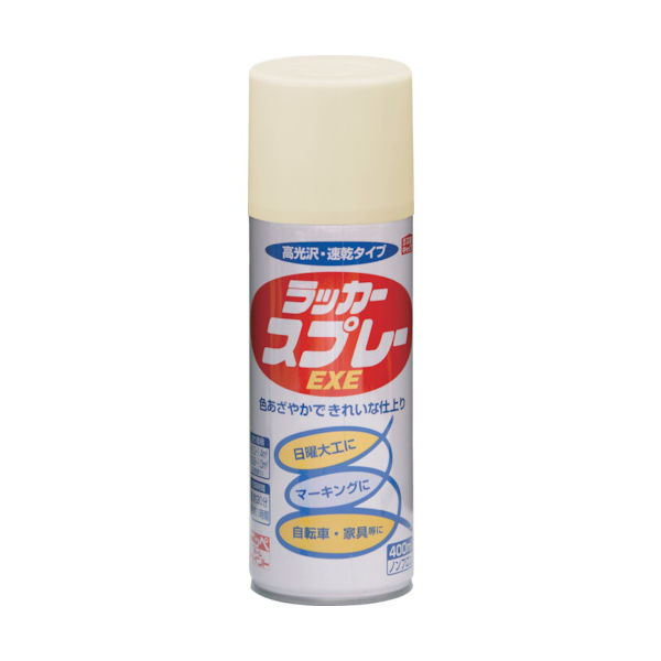 ニッペホームプロダクツ ニッぺ ラッカースプレーEXE 400ml アイボリー HSW016ー400 4976124265648 1本（直送品）
