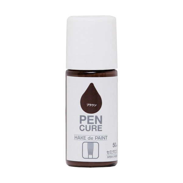 ニッぺ ペンキュア HAKE de PAINT セミグロス 50ml ブラウン 190056ー50 190056-50 1本（直送品）