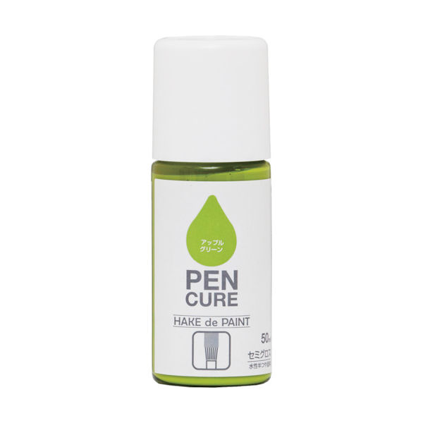 ニッぺ ペンキュア HAKE de PAINT セミグロス 50ml アップルグリーン 190022ー50 190022-50 1本（直送品）