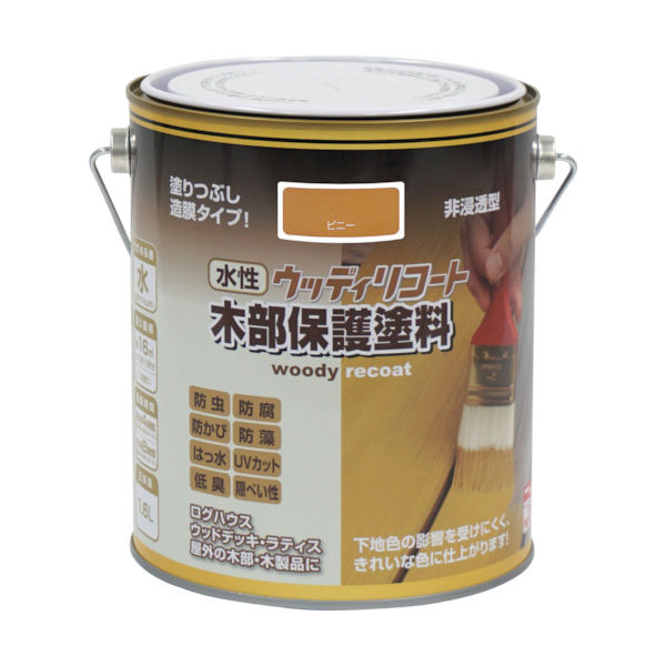 ニッぺ 水性ウッディリコート 1.6L ピニー 300N002ー1.6 4976124549014 1缶(1600mL)（直送品）