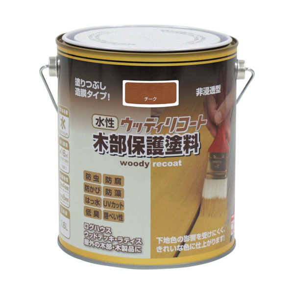 ニッペホームプロダクツ ニッぺ 水性ウッディリコート 1.6L チーク 300N003ー1.6 4976124549021 1缶（直送品）