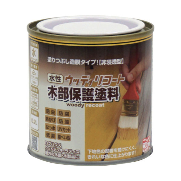 ニッペホームプロダクツ ニッぺ 水性ウッディリコート 0.2L ブラウン 300N006ー0.2 4976124548857 1缶（直送品）