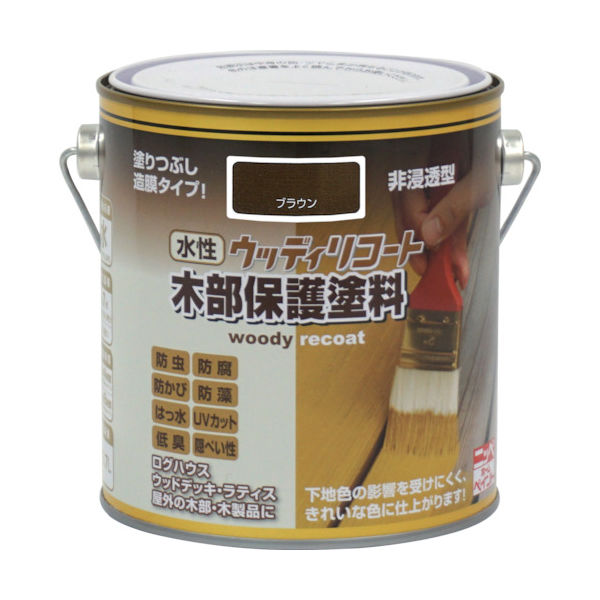 ニッペホームプロダクツ ニッぺ 水性ウッディリコート 0.7L ブラウン 300N006ー0.7 4976124548956 1缶（直送品）