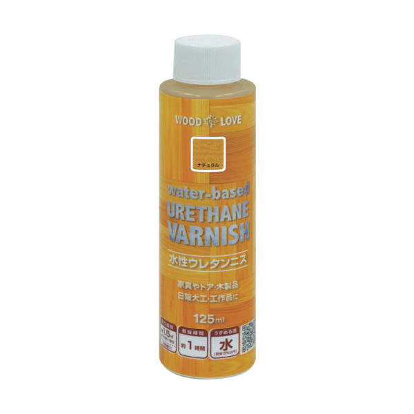 ニッペホームプロダクツ ニッぺ 水性ウレタンニス 125ml ナチュラル 300N021ー125 4976124516009 1本（直送品）