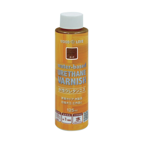 ニッペホームプロダクツ ニッぺ 水性ウレタンニス 125ml オーク 300N023-125 1本 859-8404（直送品）