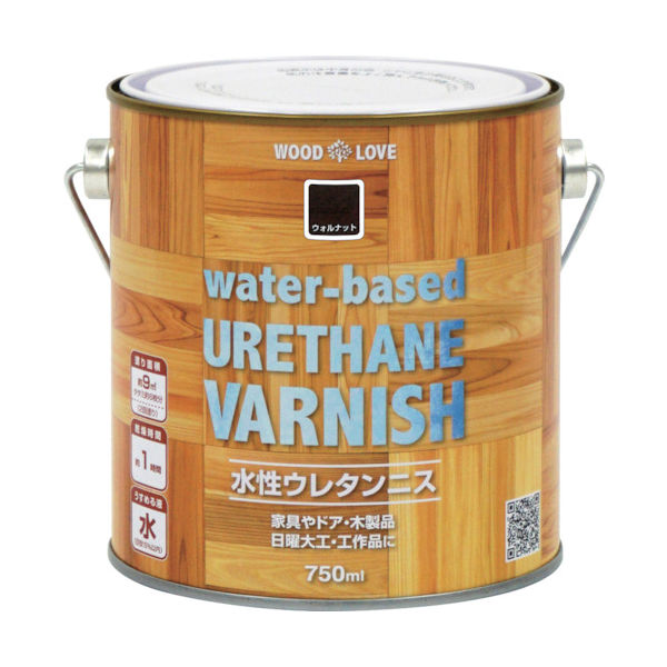 ニッペホームプロダクツ ニッぺ 水性ウレタンニス 750ml ウォルナット 300N024ー750 4976124516238 1缶（直送品）