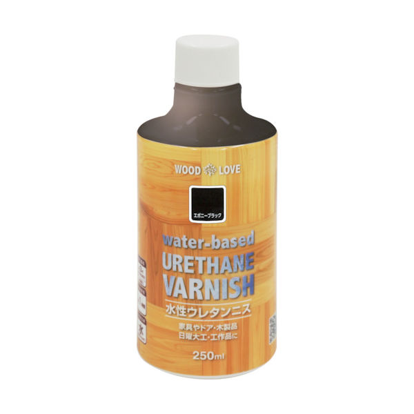 ニッペホームプロダクツ ニッぺ 水性ウレタンニス 250ml エボニーブラック 300N025ー250 4976124516146 1本（直送品）