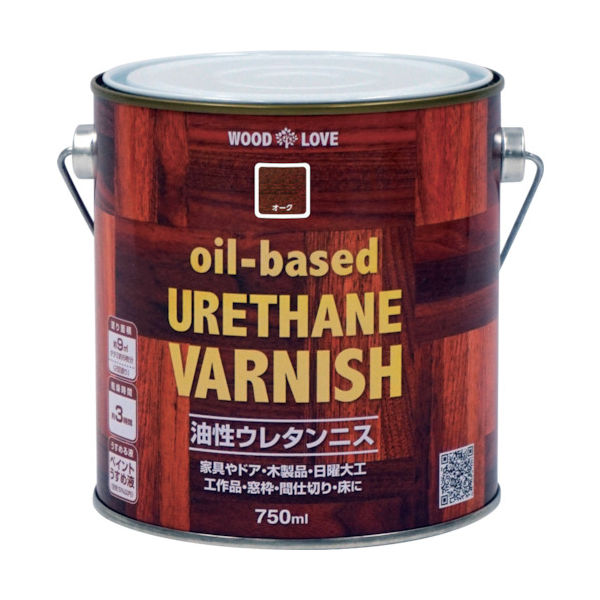 ニッペホームプロダクツ ニッぺ 油性ウレタンニス 750ml オーク 300N043ー750 4976124516528 1缶（直送品）