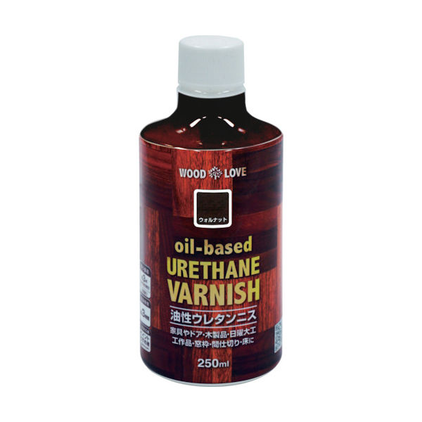 ニッペホームプロダクツ ニッぺ 油性ウレタンニス 250ml ウォルナット 300N044ー250 4976124516436 1本（直送品）