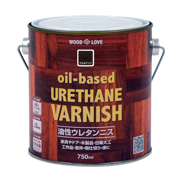 ニッペホームプロダクツ ニッぺ 油性ウレタンニス 750ml ウォルナット 300N044ー750 4976124516535 1缶（直送品）