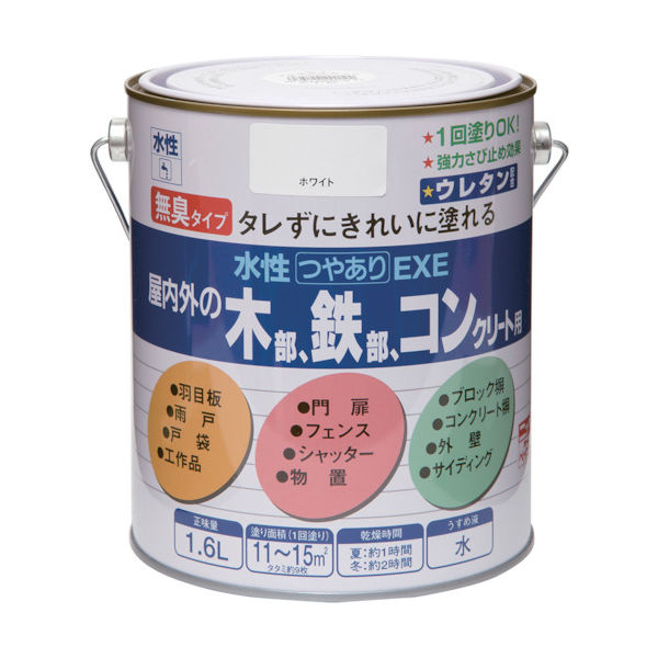 ニッペホームプロダクツ ニッぺ 水性つやありEXE 1.6L レッド HSU107ー1.6 4976124420726 1缶（直送品）