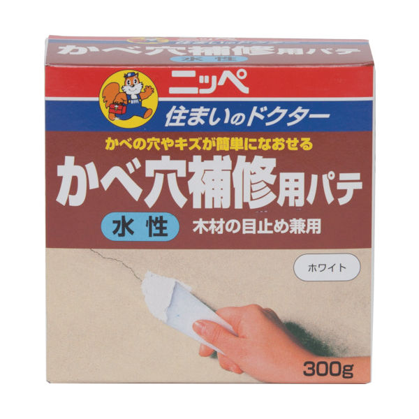 ニッペホームプロダクツ ニッぺ 水性かべ穴補修用パテ 300g ホワイト HPRH00ー300 1個(300g) 859-8577（直送品）