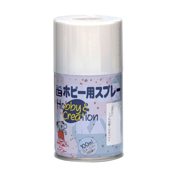 ニッペホームプロダクツ ニッぺ ミニホビースプレー 100ml つやなしホワイト HR8202ー100 4976124410215 1本（直送品）