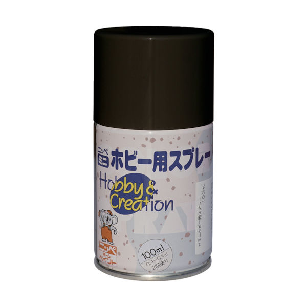 ニッペホームプロダクツ ニッぺ ミニホビースプレー 100ml ブラック HR8204-100 1本 859-8624（直送品）