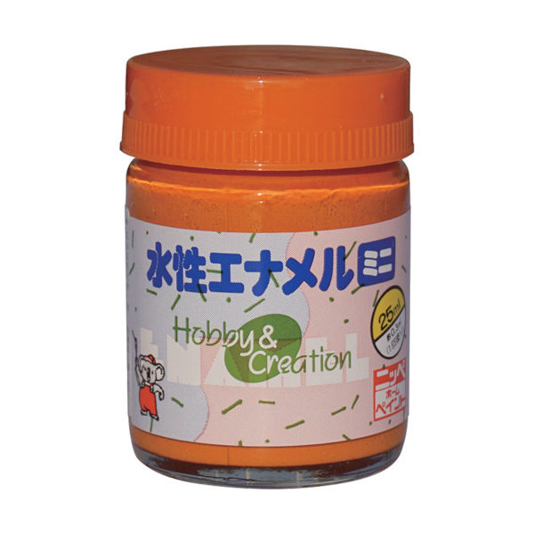 ニッペホームプロダクツ ニッぺ 水性エナメルミニ 25ml オレンジ HSB009ー25 HSB009-25 1個 859-8679（直送品）