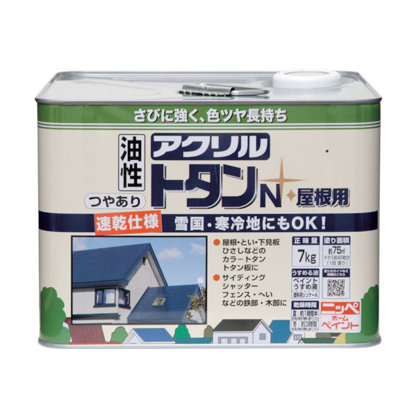 ニッペホームプロダクツ ニッぺ アクリルトタンN屋根用 7kg 黒茶 HSF508ー7 4976124129476 1缶 859-8719（直送品）