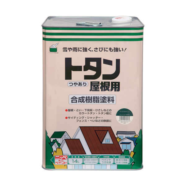 ニッペホームプロダクツ ニッぺ トタン屋根用 14L テキサスレッド HSN210ー14 4976124183034 1缶 859-8768（直送品）