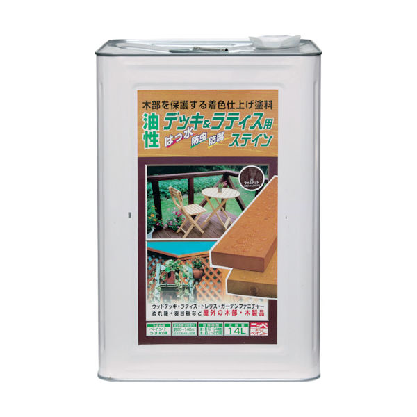 ニッペホームプロダクツ ニッぺ 油性デッキ&ラティス 14L チーク HUH003ー14 4976124525353 1缶 859-8975（直送品）