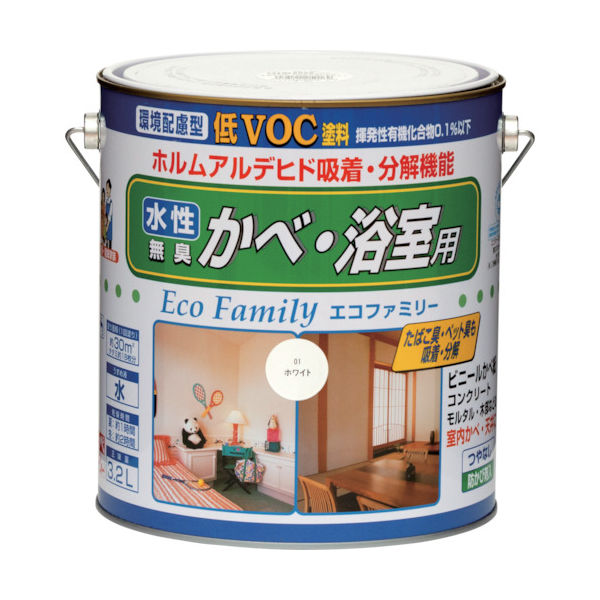 ニッペホームプロダクツ ニッぺ 水性エコファミリー 3.2L ベージュ HUM105ー3.2 4976124050565 1缶（直送品）