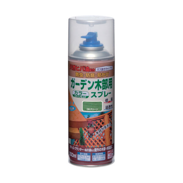 ニッペホームプロダクツ ニッぺ ガーデン木部用スプレー 300ml グリーン HUT006ー300 4976124290619 1本（直送品）