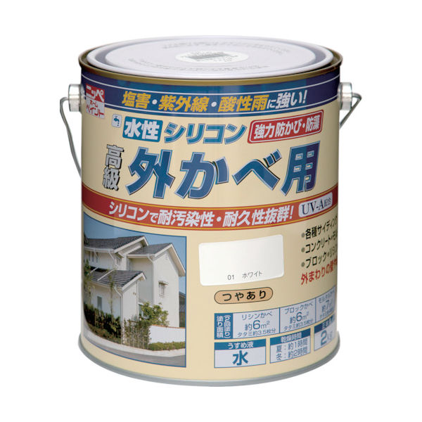 ニッペホームプロダクツ ニッぺ 水性シリコン外かべ用 2kg アーバングレー HWB102ー2 4976124145223 1缶（直送品）