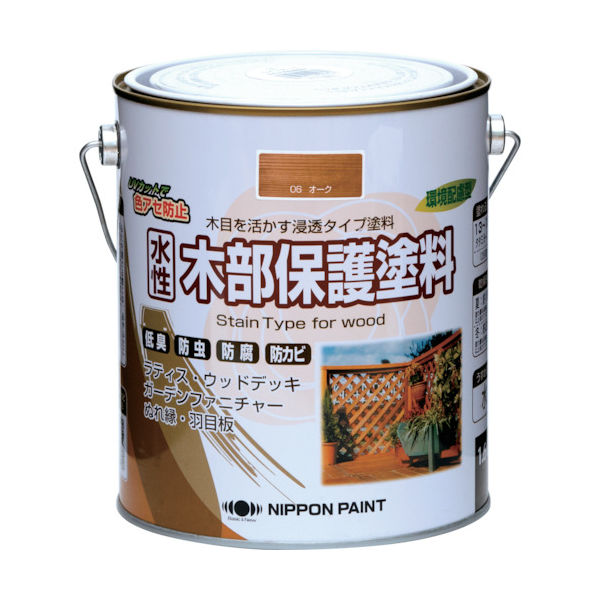 ニッペホームプロダクツ ニッぺ 水性木部保護塗料 1.6L オーク HXY006ー1.6 4976124544354 1缶(1600mL)（直送品）