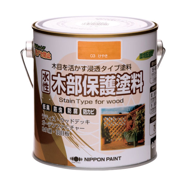 ニッペホームプロダクツ ニッぺ 水性木部保護塗料 0.7L けやき HXY003ー0.7 4976124544125 1缶 859-9313（直送品）