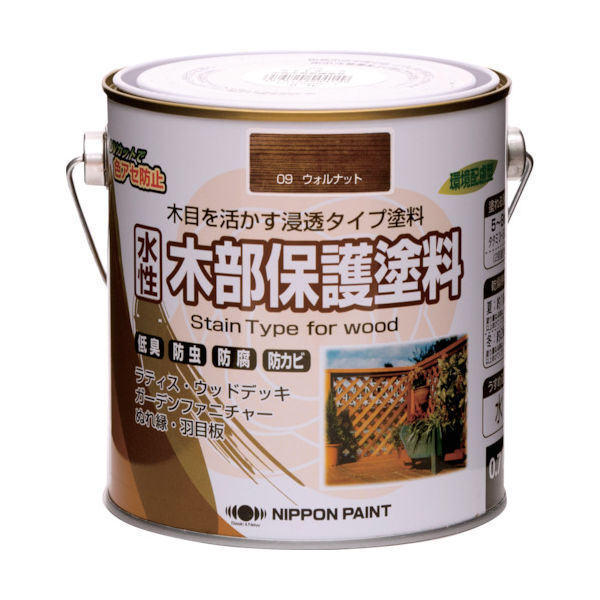 ニッペホームプロダクツ ニッぺ 水性木部保護塗料 0.7L ウォルナット HXY009ー0.7 4976124544187 1缶（直送品）
