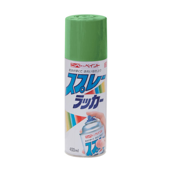 ニッペホームプロダクツ ニッぺ スプレーラッカー 400ml ライトグリーン HPS0LC 4976124251702 1本（直送品）